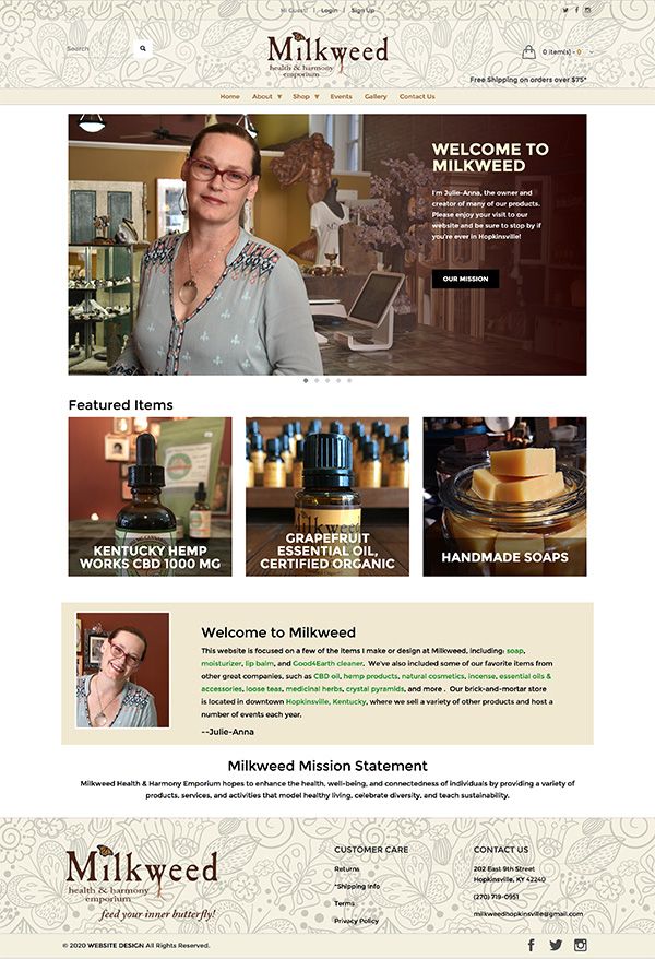 Milkweed homepage