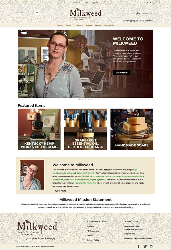Milkweed homepage Milkweed homepage
